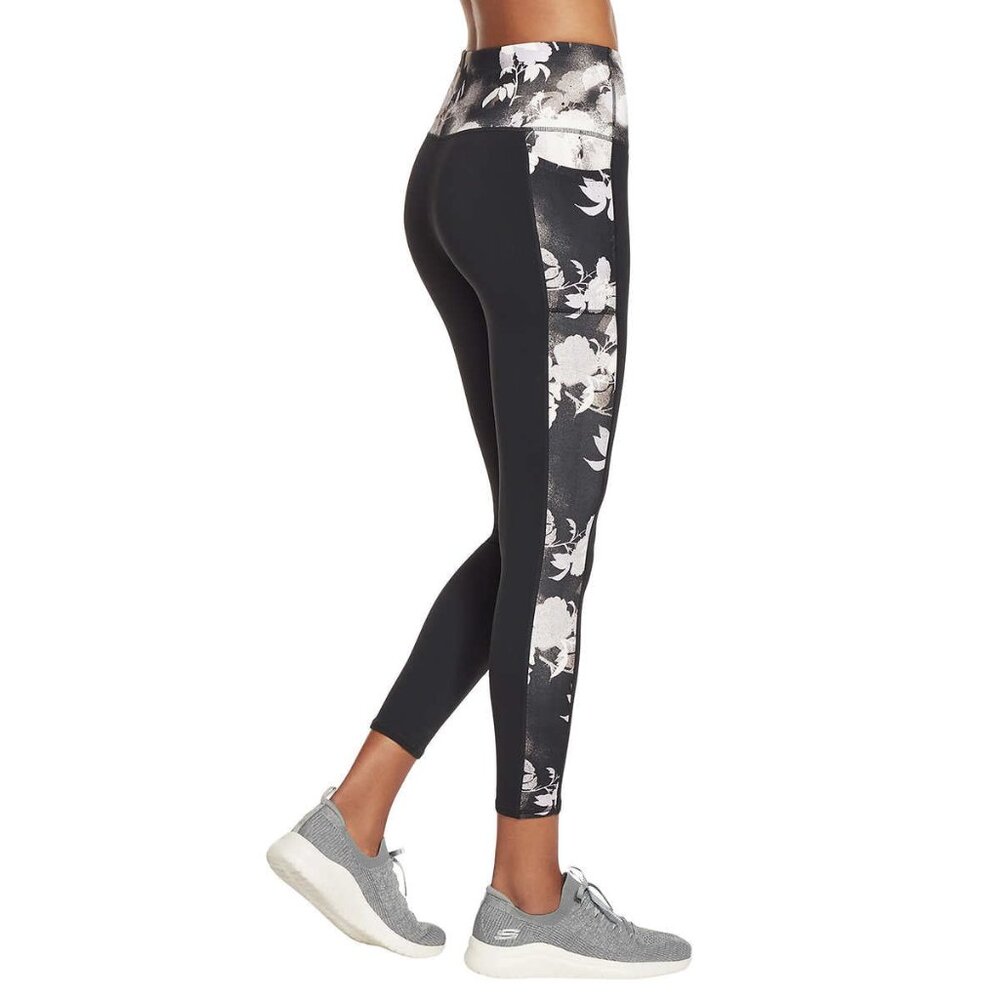 Skechers Ladies' Gowalk High Waist 7/8 Tight (Ink Floral, X-Small) - Picture 3 of 5